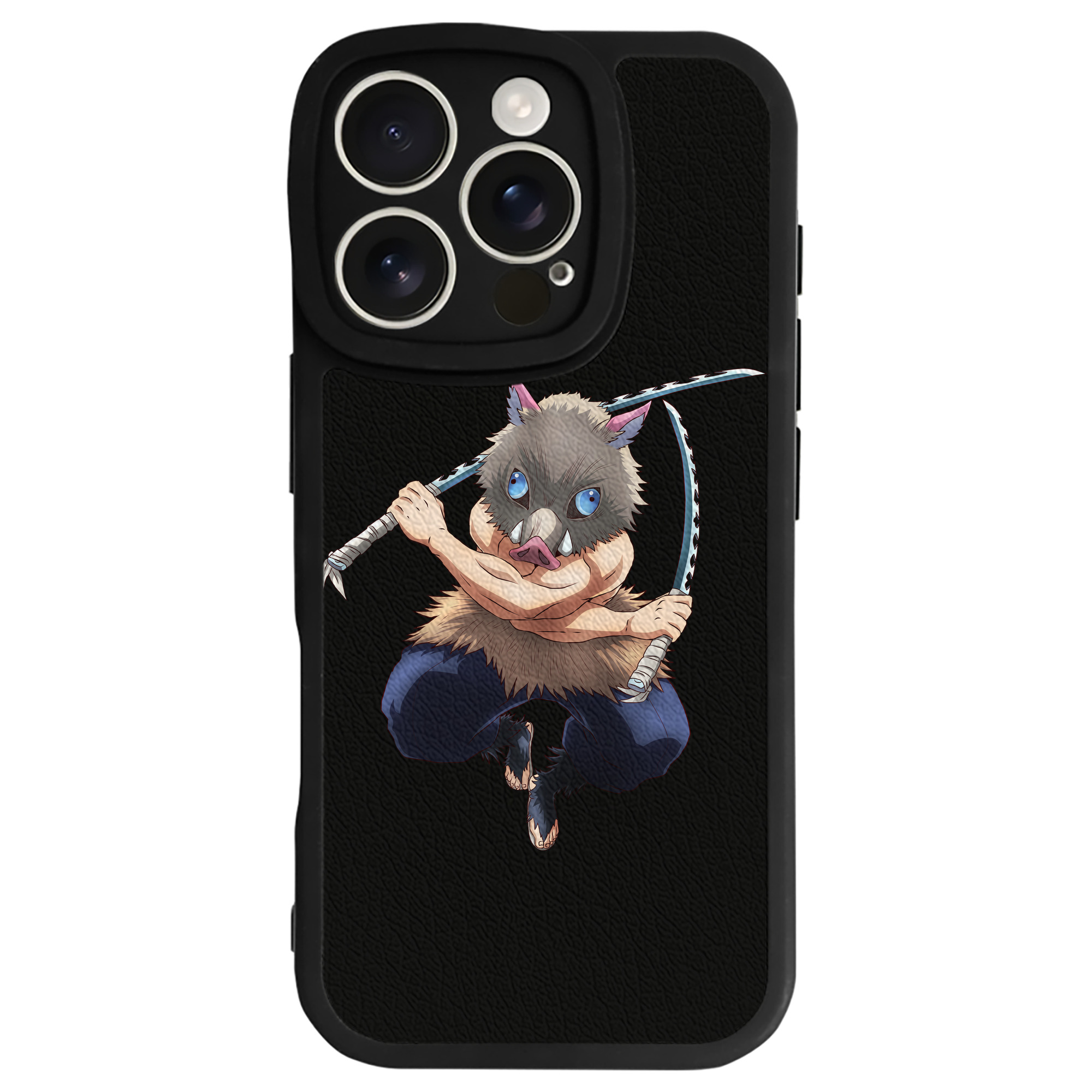 （画像用） 鬼滅の刃（きめつのやいば）嘴平 伊之助／はしびら いのすけ Hashibira Inosuke 【iPhone 16シリーズ対応】シリコンスマホケース（レザー調） 材質：シリコン